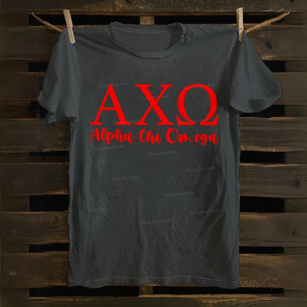 AXO Alpha Chi Omega Greek Alphabet Cotton T-shirt