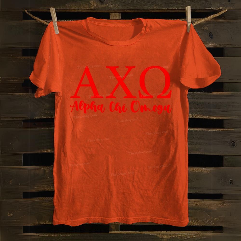 AXO Alpha Chi Omega Greek Alphabet Cotton T-shirt