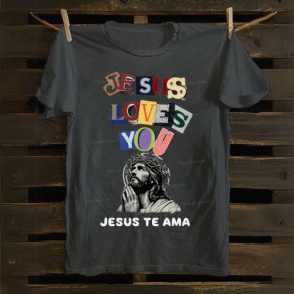 Jesus Loves You-Jesus Te Ama Cotton T-shirt
