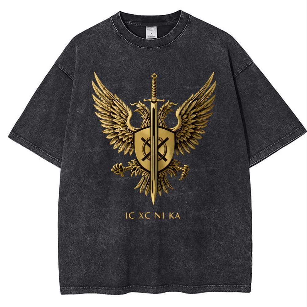 Ic Xc Ni Ka Unisex Snowflake Vintage Cotton T-Shirt