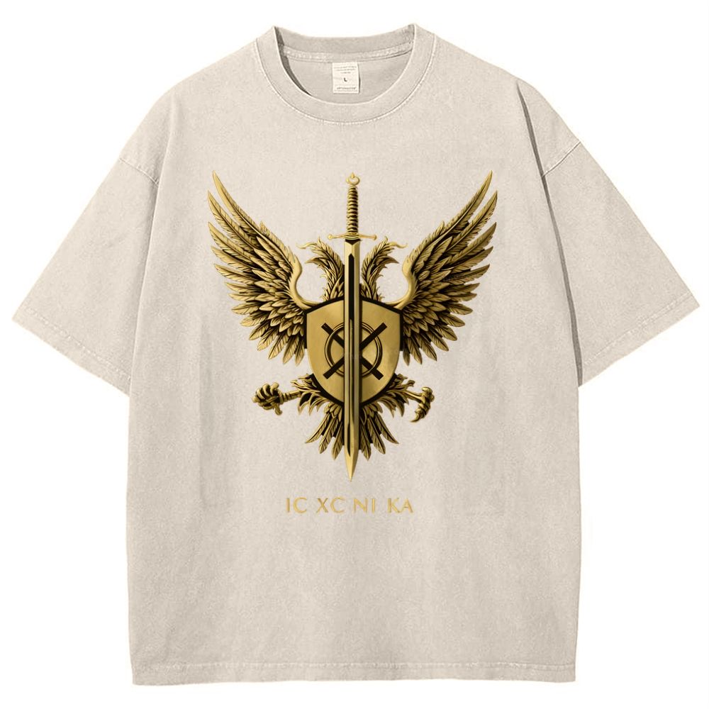 Ic Xc Ni Ka Unisex Snowflake Vintage Cotton T-Shirt