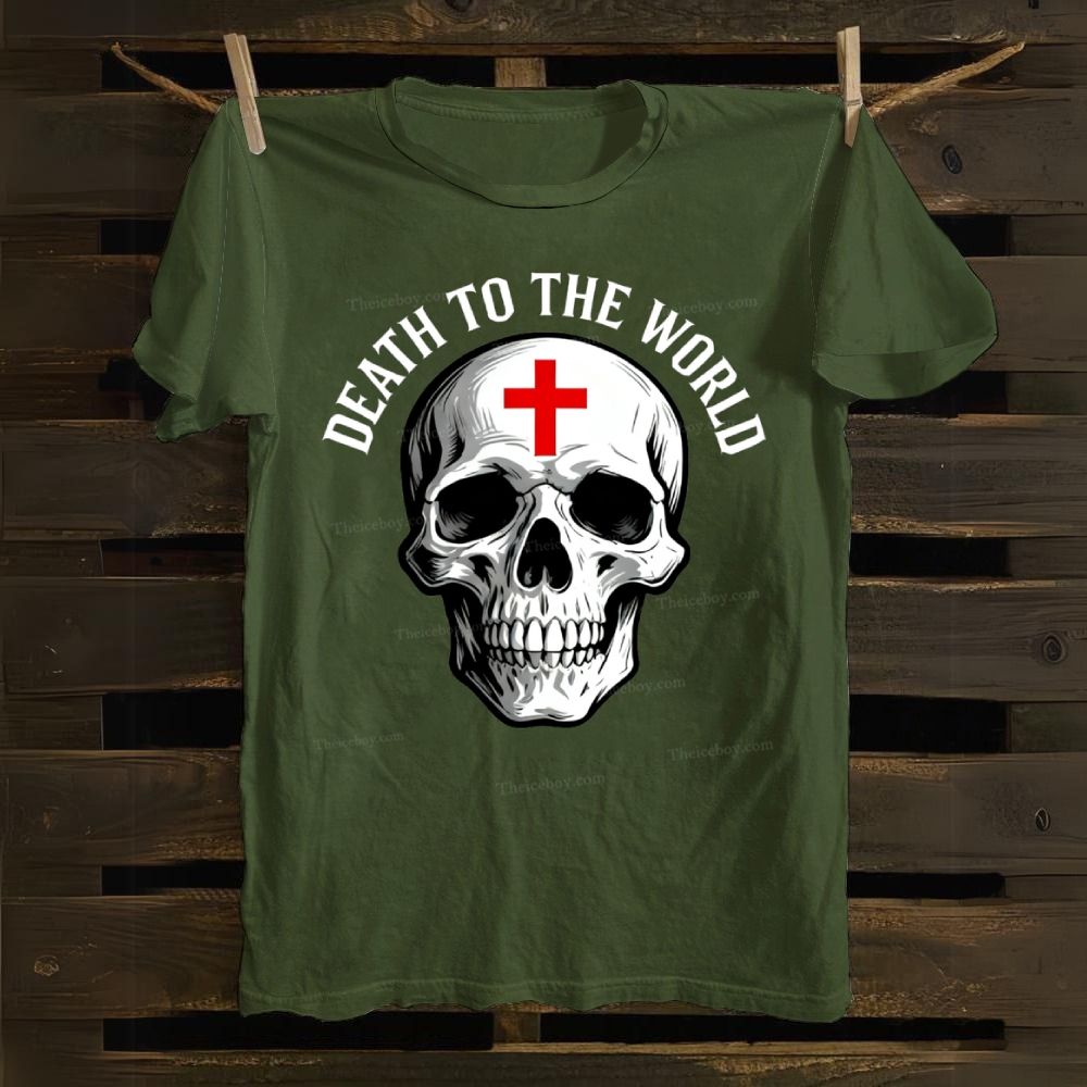 Skull Death to the World Cotton T-shirt