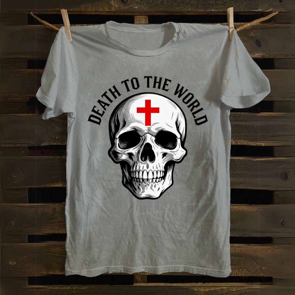Skull Death to the World Cotton T-shirt