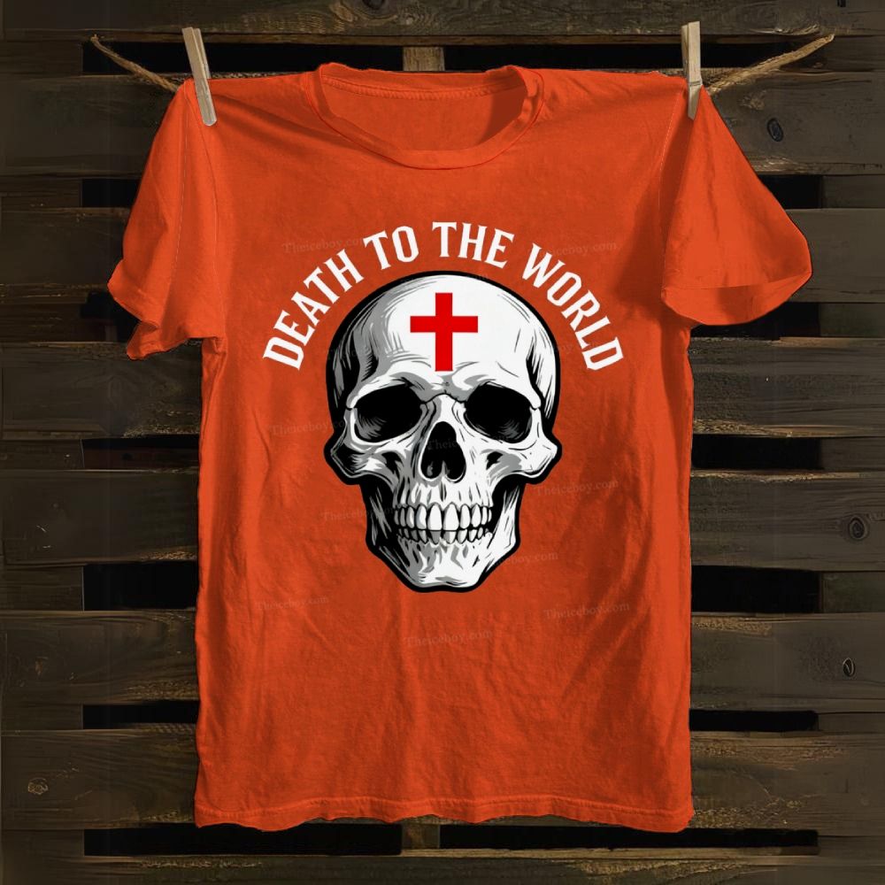 Skull Death to the World Cotton T-shirt