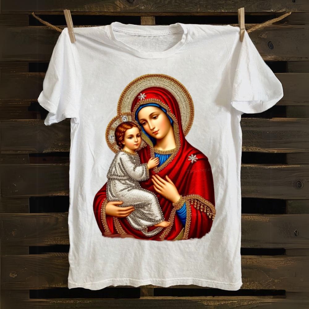Mary Mother of Jesus Cotton T-shirt