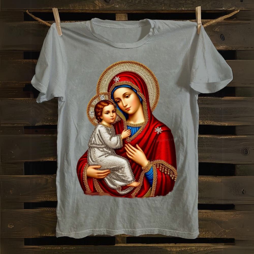 Mary Mother of Jesus Cotton T-shirt