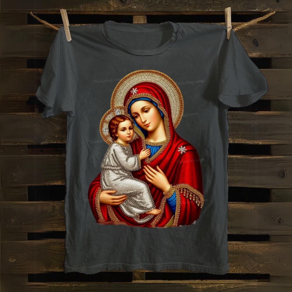 Mary Mother of Jesus Cotton T-shirt