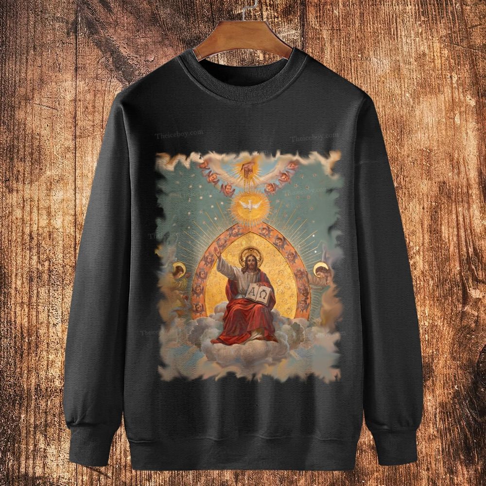 A Ω Cotton Crewneck Sweatshirt