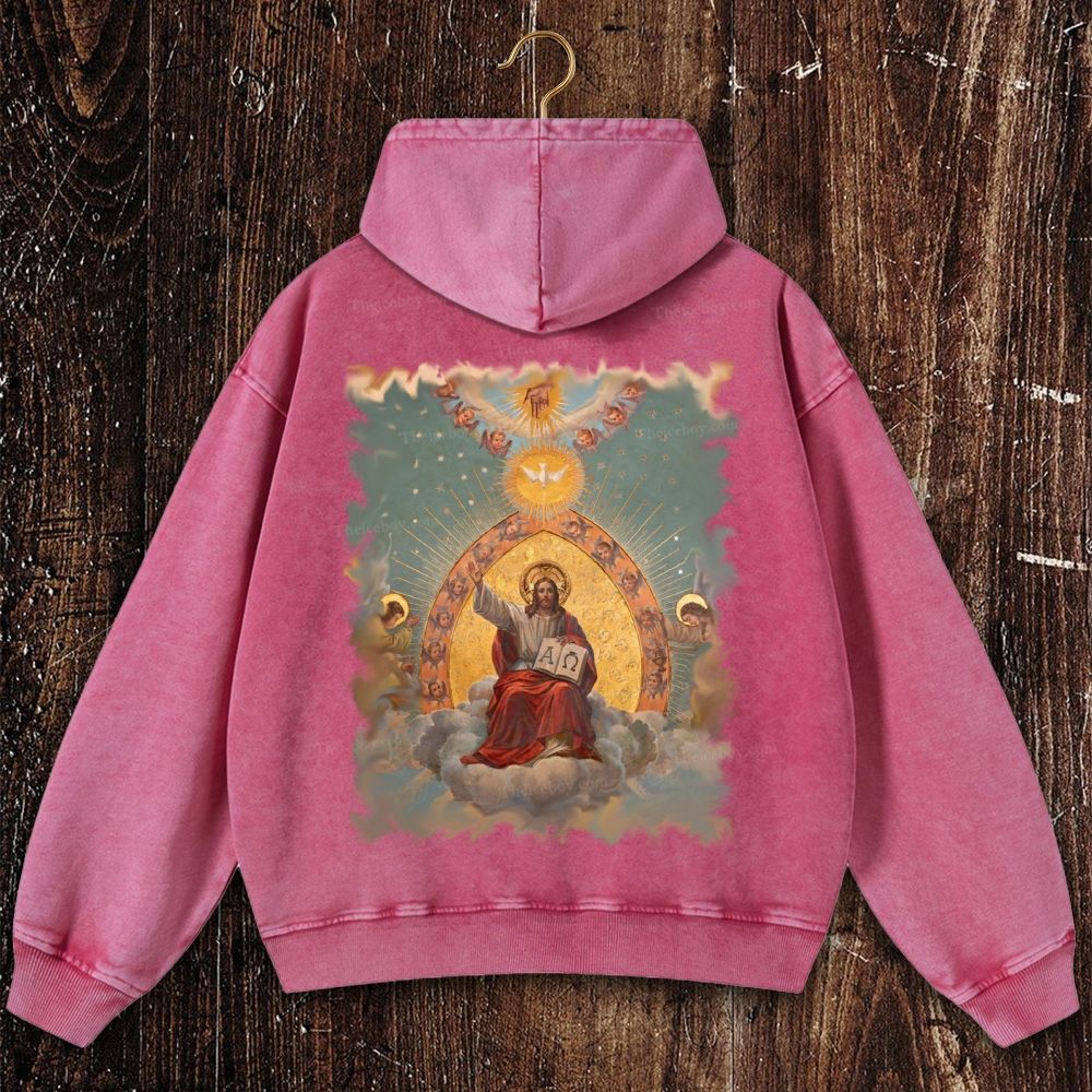 A Ω Christian Washed Hoodie