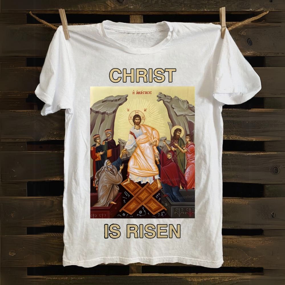 Christ Is Risen Cotton T-shirt
