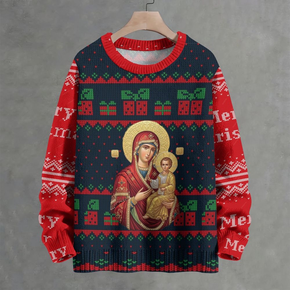 Chiristmas Mary Spouse Of The Holy Spirit Crew Neck Sweater