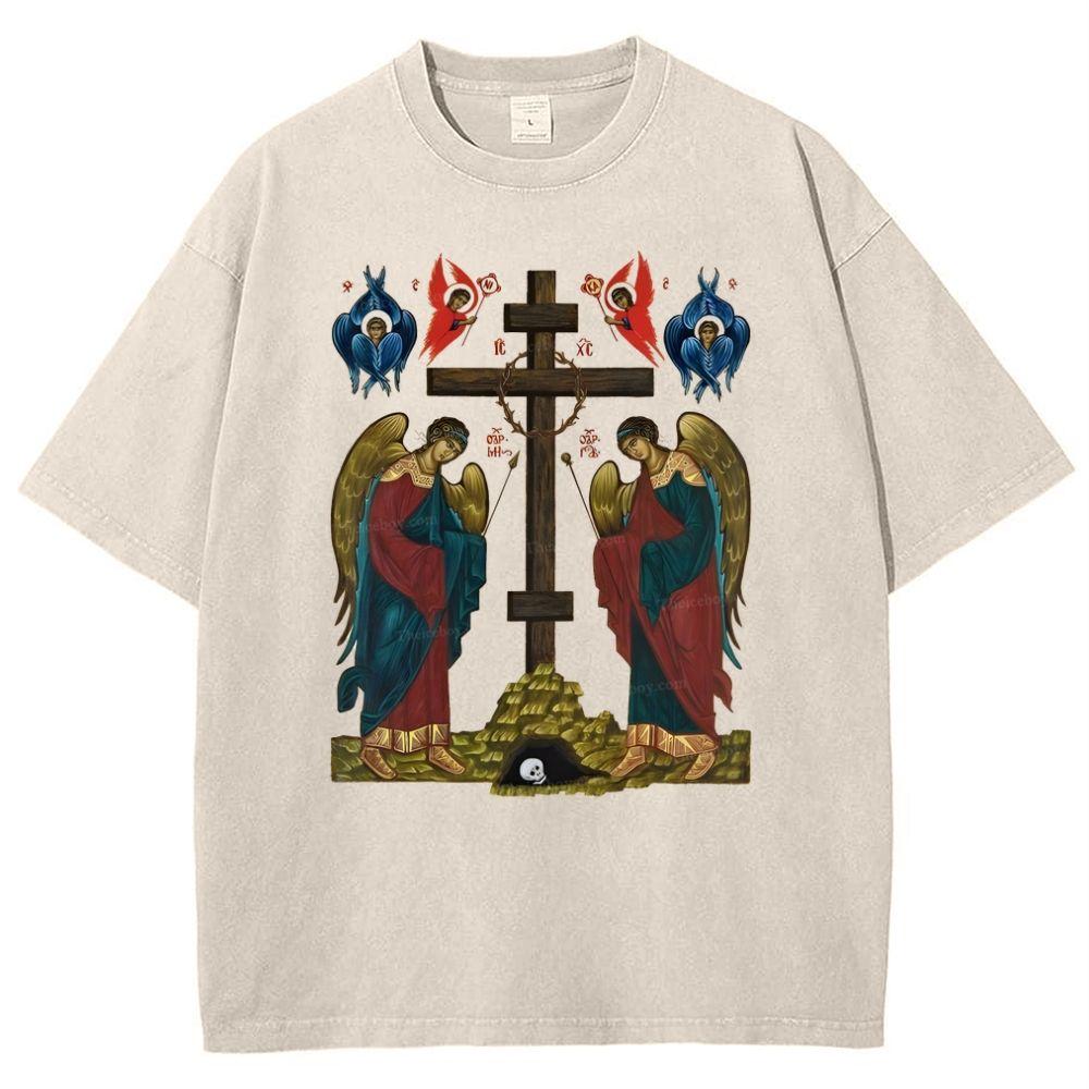 Exaltation Of The Holy Cross  Snowflake Vintage Cotton T-Shirt