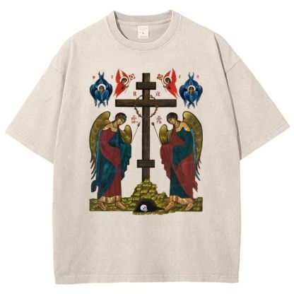 Exaltation Of The Holy Cross  Snowflake Vintage Cotton T-Shirt