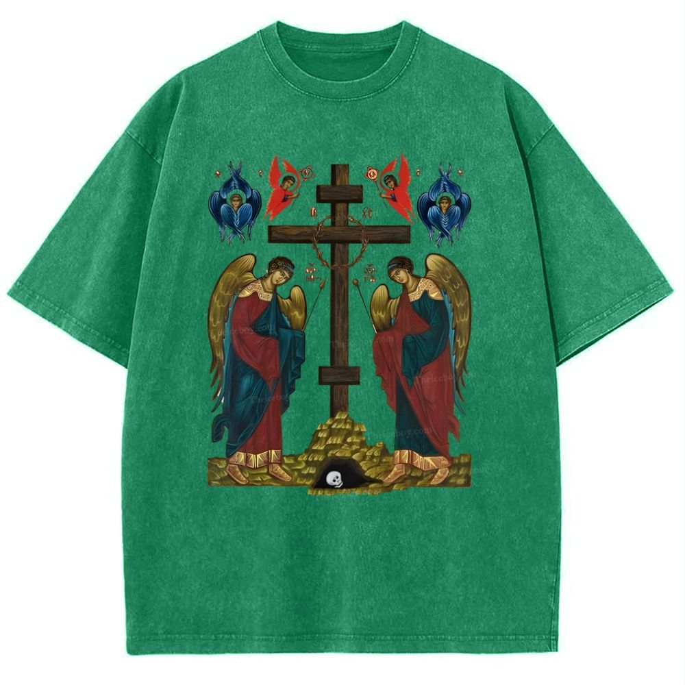 Exaltation Of The Holy Cross  Snowflake Vintage Cotton T-Shirt