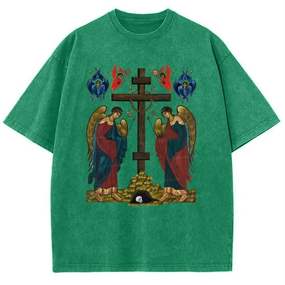 Exaltation Of The Holy Cross  Snowflake Vintage Cotton T-Shirt