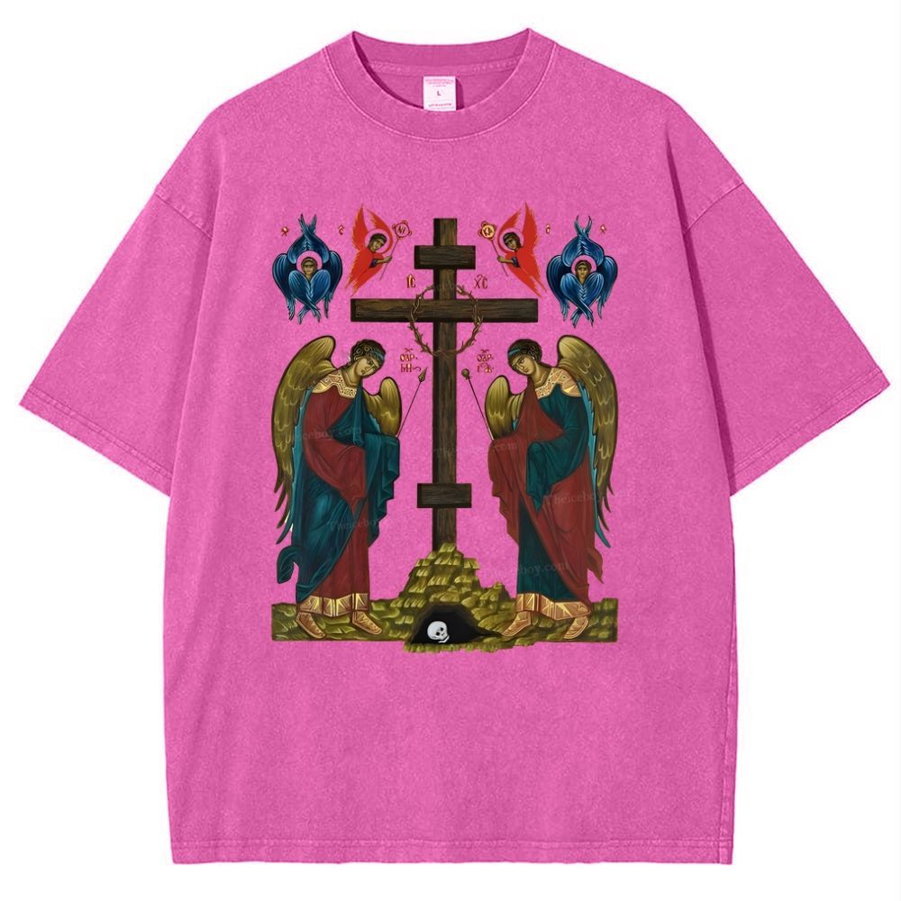 Exaltation Of The Holy Cross  Snowflake Vintage Cotton T-Shirt