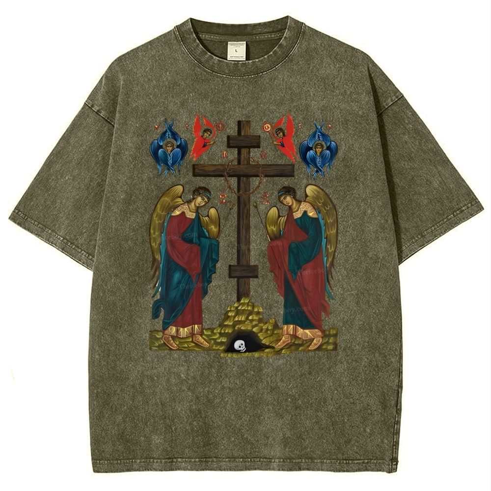 Exaltation Of The Holy Cross  Snowflake Vintage Cotton T-Shirt