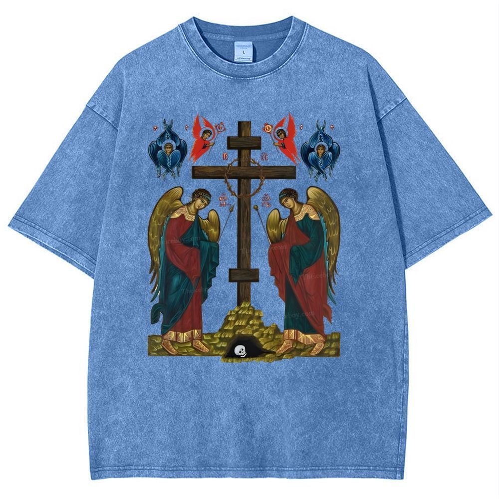 Exaltation Of The Holy Cross  Snowflake Vintage Cotton T-Shirt
