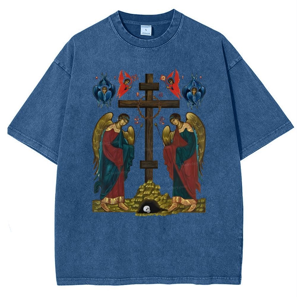 Exaltation Of The Holy Cross  Snowflake Vintage Cotton T-Shirt