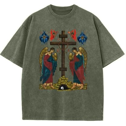 Exaltation Of The Holy Cross  Snowflake Vintage Cotton T-Shirt