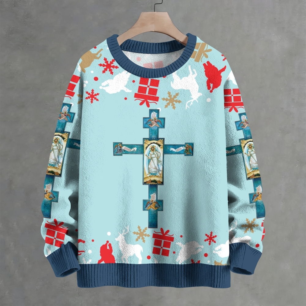 Orthodox Cross Crew Neck Sweater