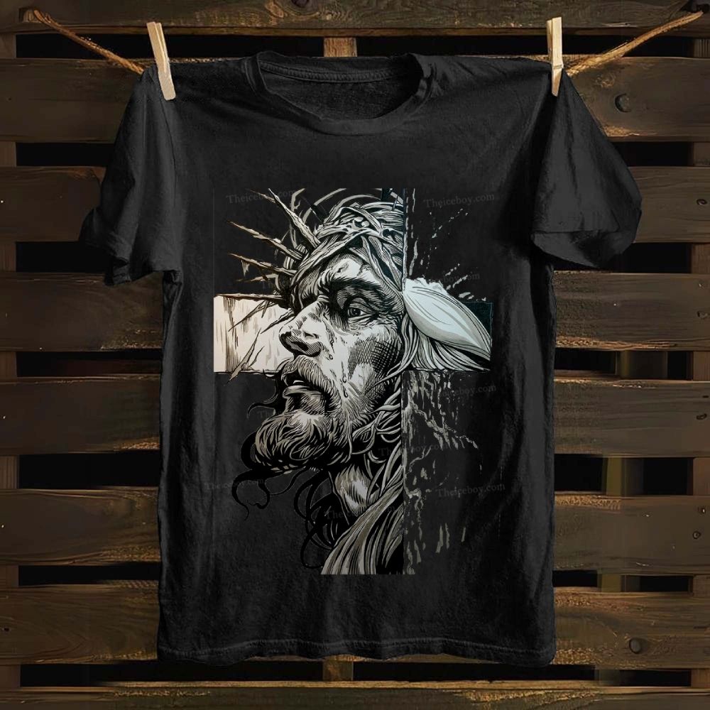 Jesus On The Cross Cotton T-shirt