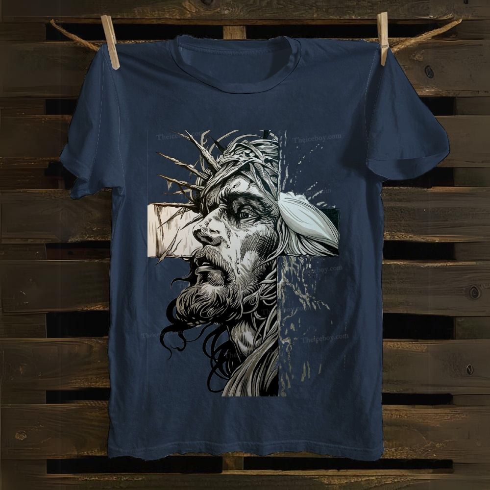 Jesus On The Cross Cotton T-shirt