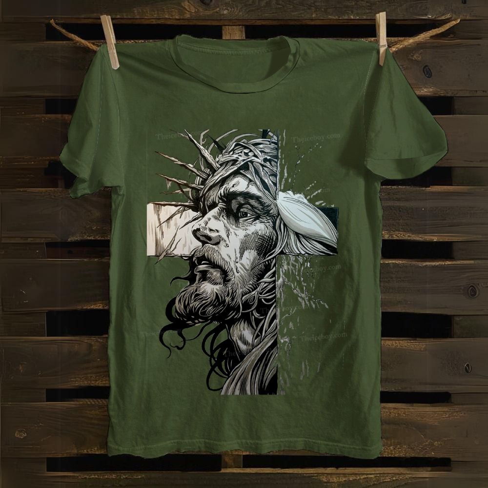Jesus On The Cross Cotton T-shirt