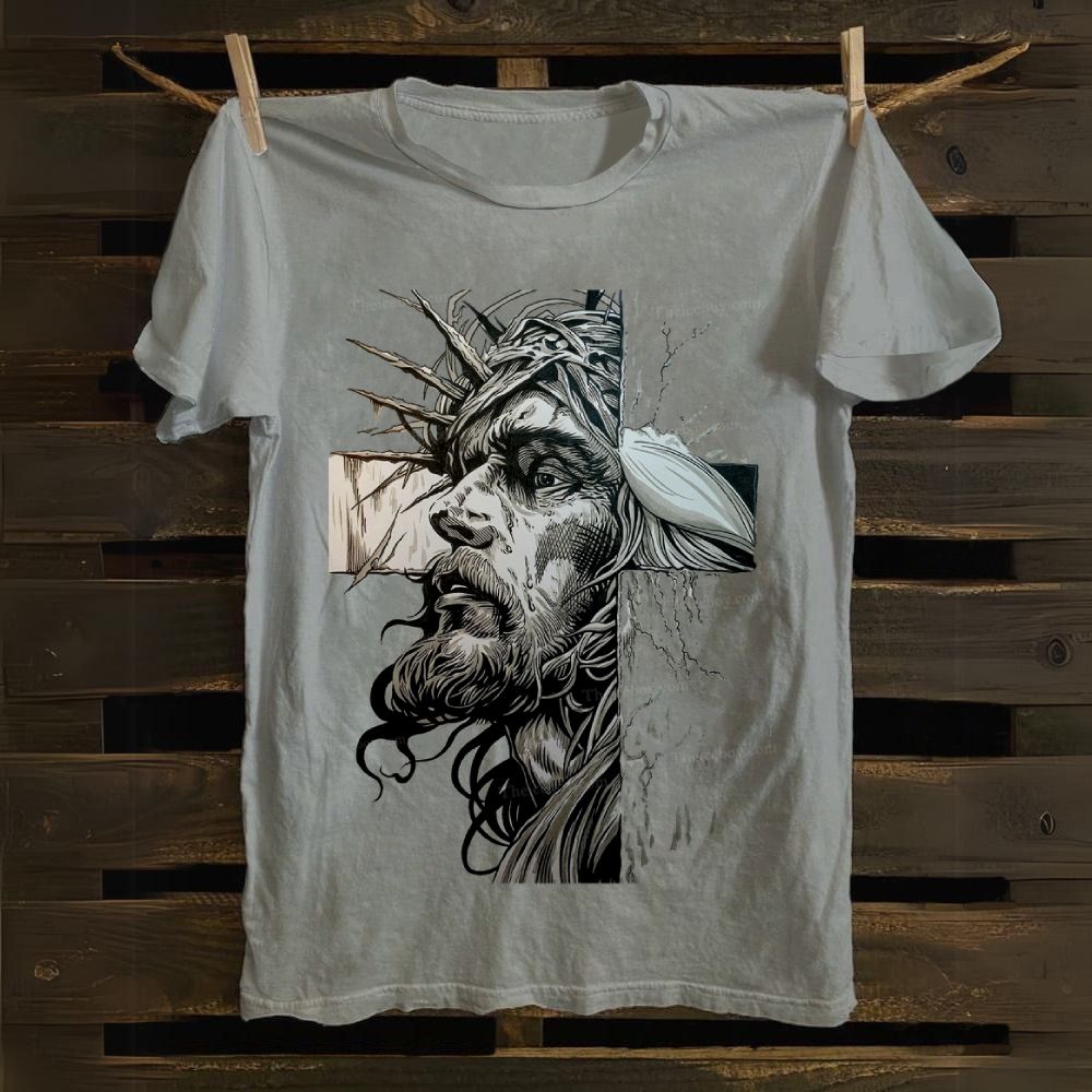 Jesus On The Cross Cotton T-shirt