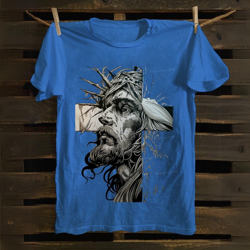 Jesus On The Cross Cotton T-shirt