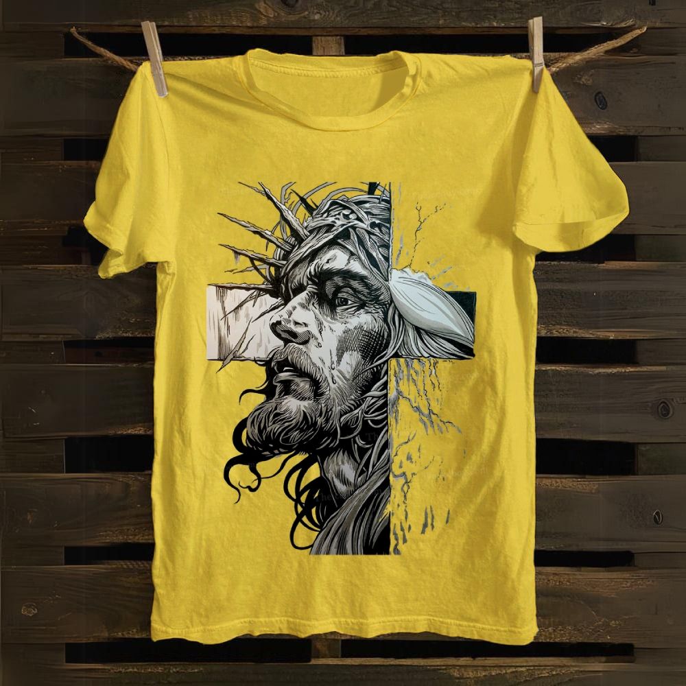 Jesus On The Cross Cotton T-shirt