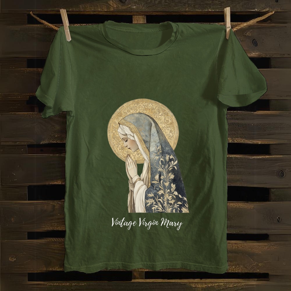 Prayer to the Virgin Mary Cotton T-shirt