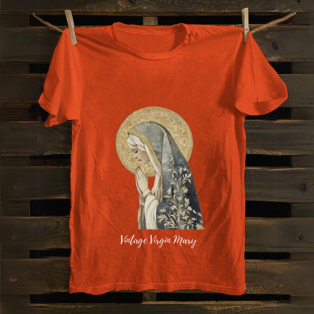 Prayer to the Virgin Mary Cotton T-shirt
