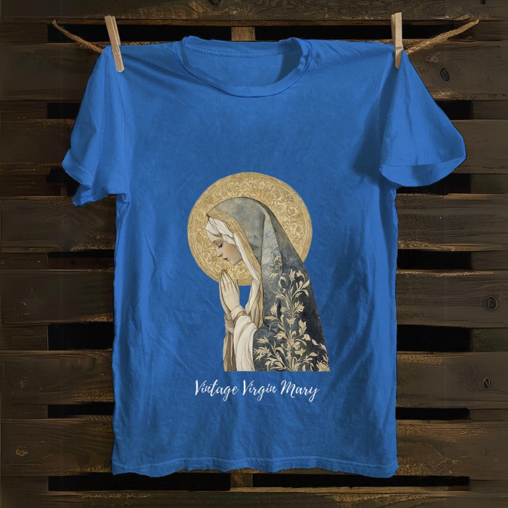 Prayer to the Virgin Mary Cotton T-shirt