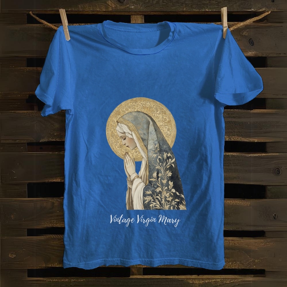 Prayer to the Virgin Mary Cotton T-shirt