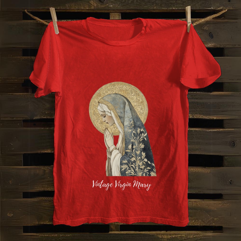 Prayer to the Virgin Mary Cotton T-shirt