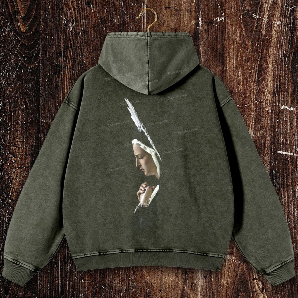 Prayer sense of sophistication Christian Washed Hoodie ICB2512021129