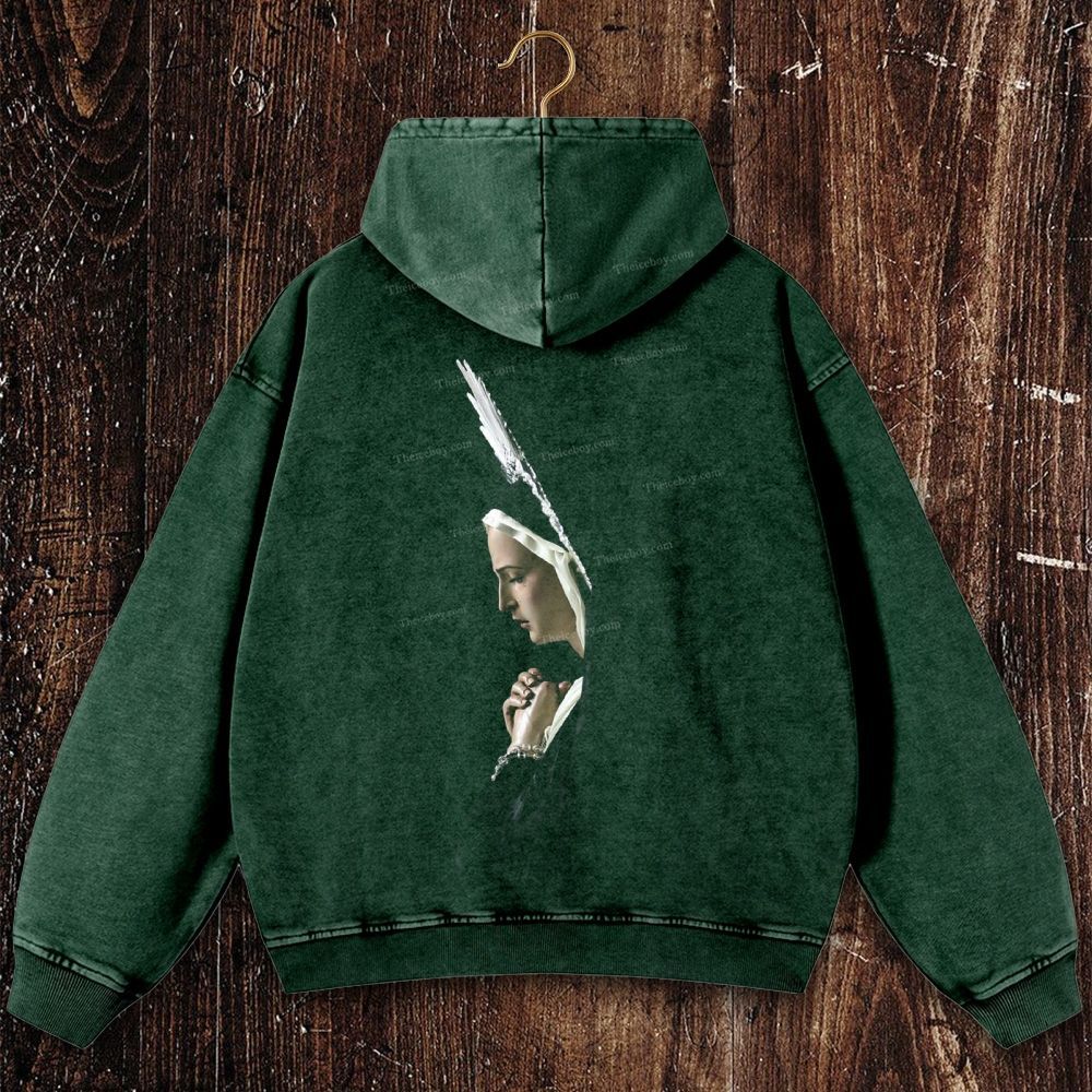 Prayer sense of sophistication Christian Washed Hoodie ICB2512021129