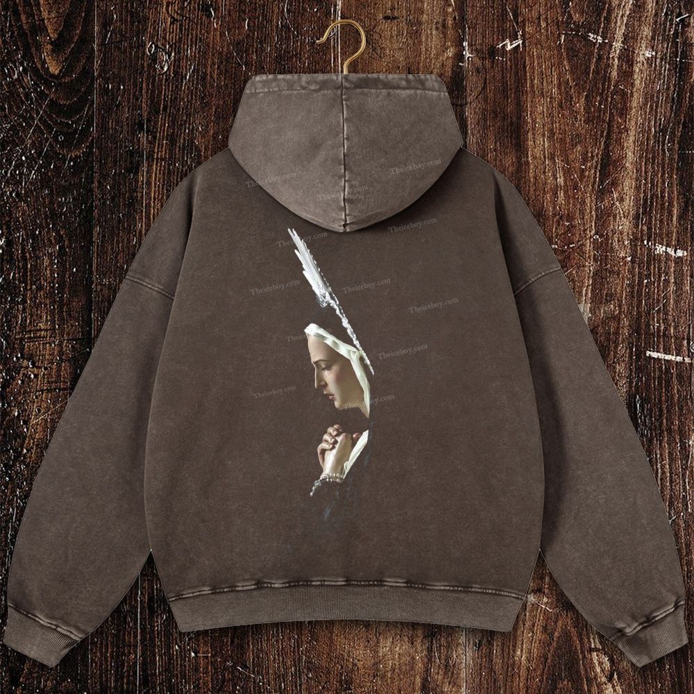 Prayer sense of sophistication Christian Washed Hoodie ICB2512021129