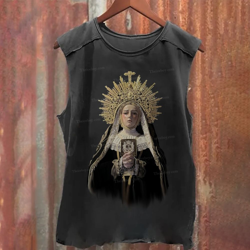 Judgment Oil Painting Art Style  Washed Tank Top