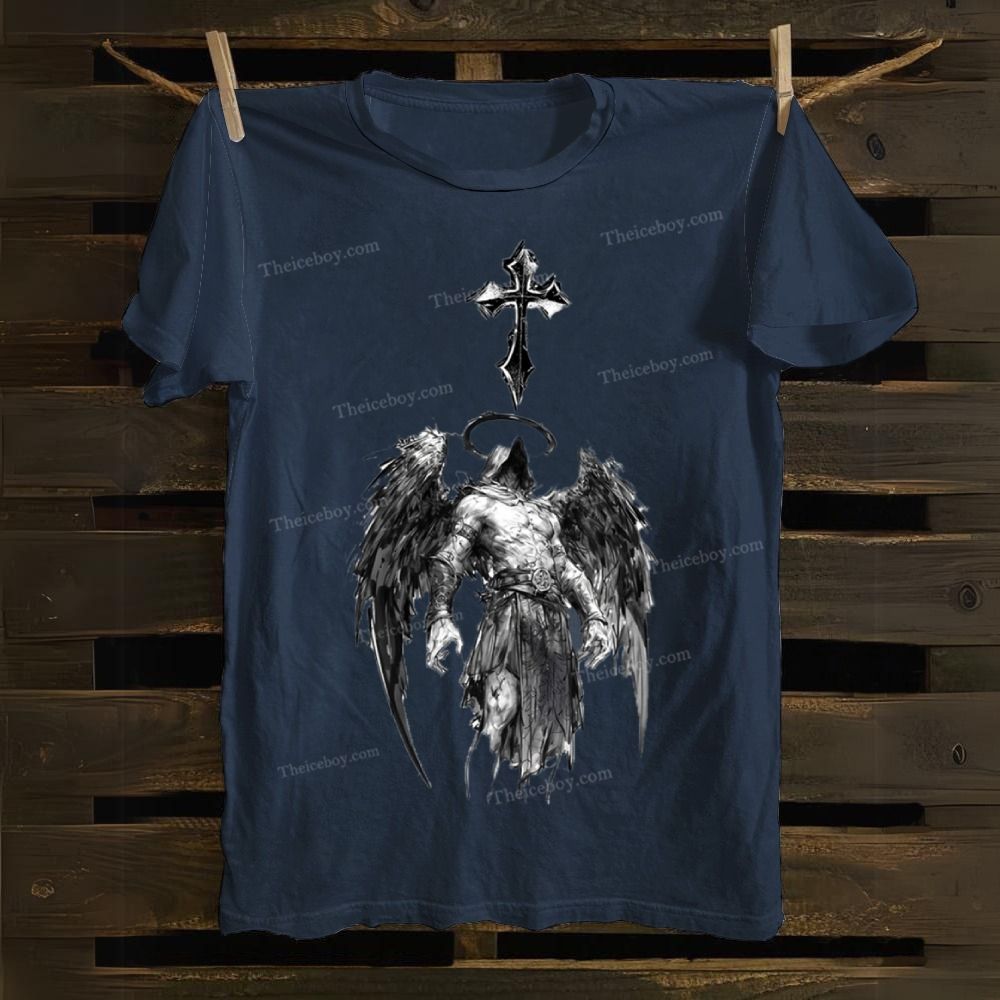 Cross and Battle Angel Cotton T-shirt