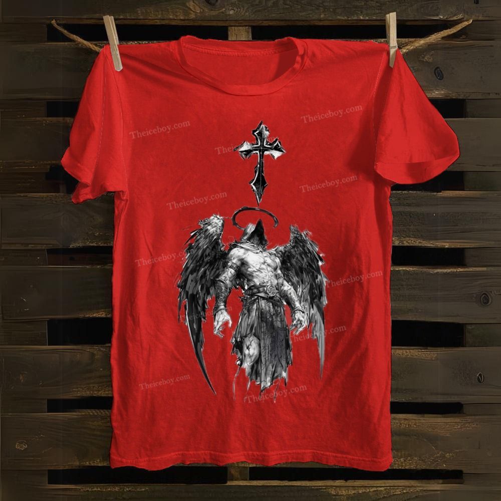 Cross and Battle Angel Cotton T-shirt