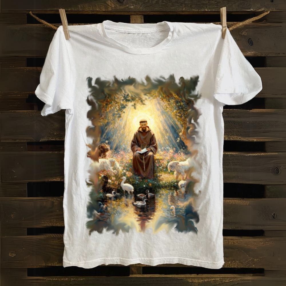 Saint Francis Of Assisi Cotton T-shirt