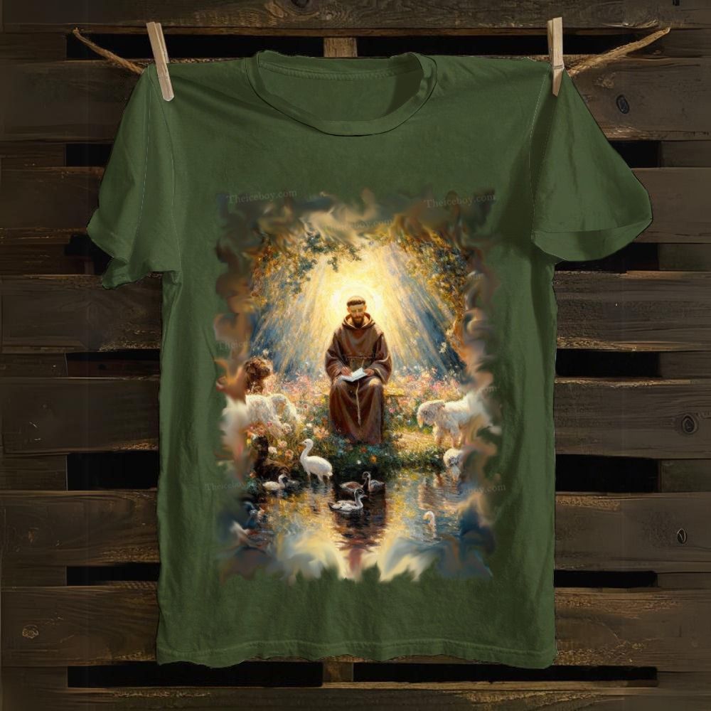 Saint Francis Of Assisi Cotton T-shirt