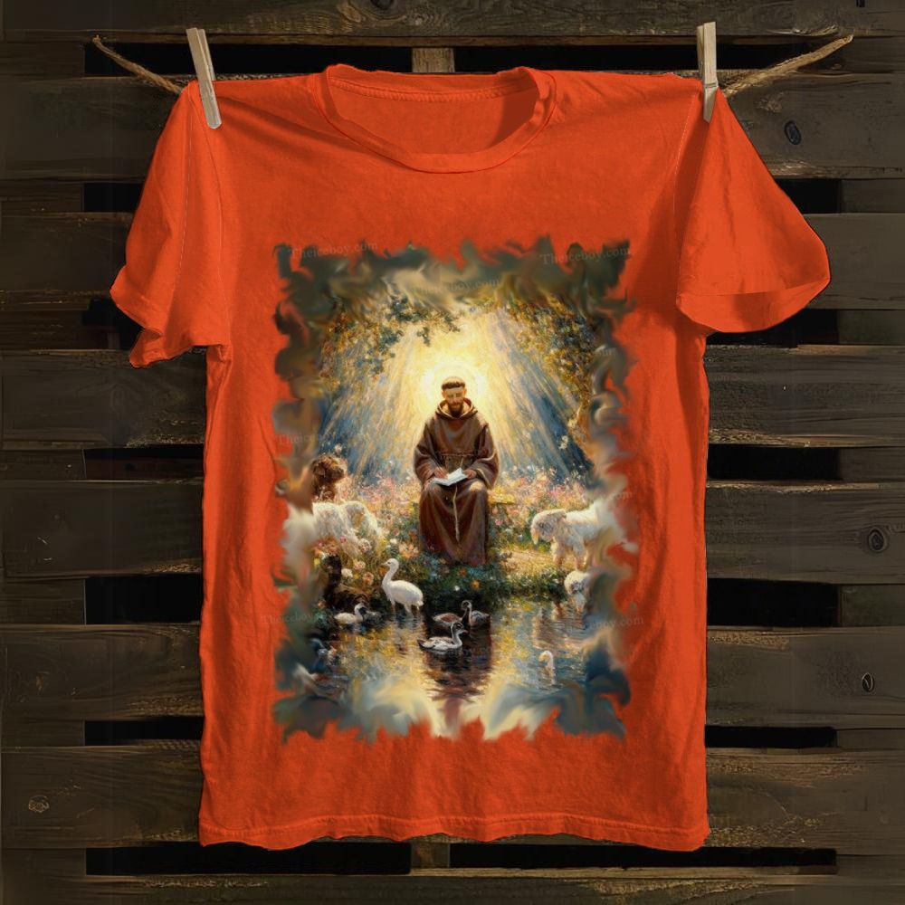 Saint Francis Of Assisi Cotton T-shirt
