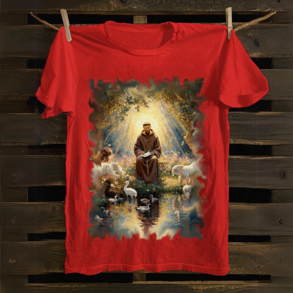 Saint Francis Of Assisi Cotton T-shirt