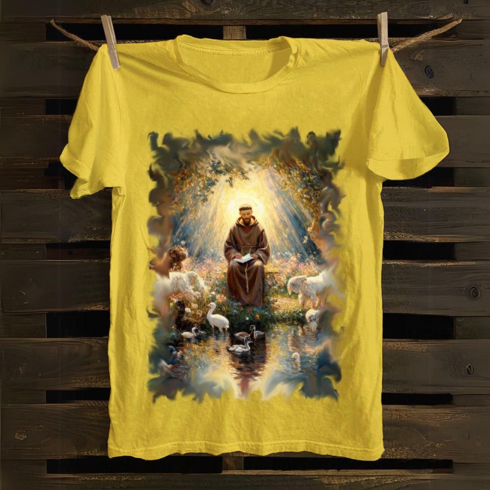 Saint Francis Of Assisi Cotton T-shirt