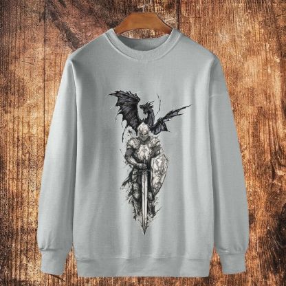 Dragonic Crusader Cotton Crewneck Sweatshirt