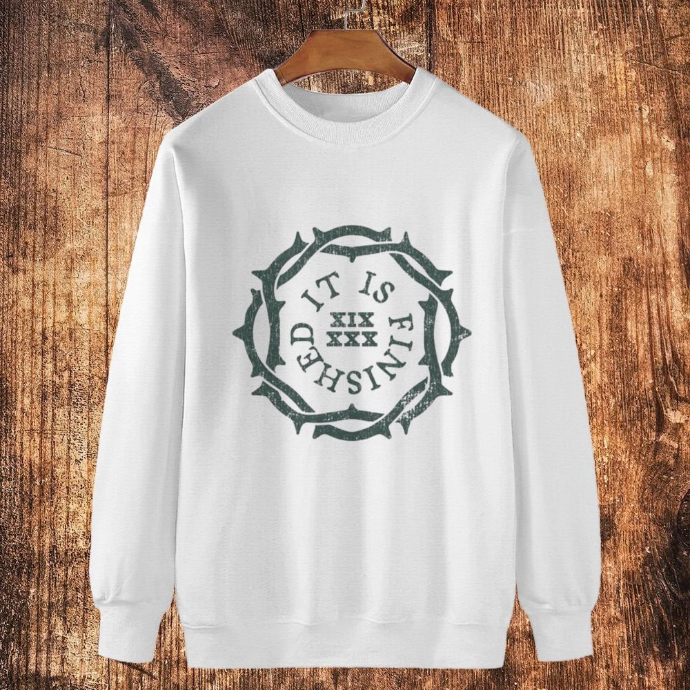 It Is Finished Cotton Crewneck Sweatshirt