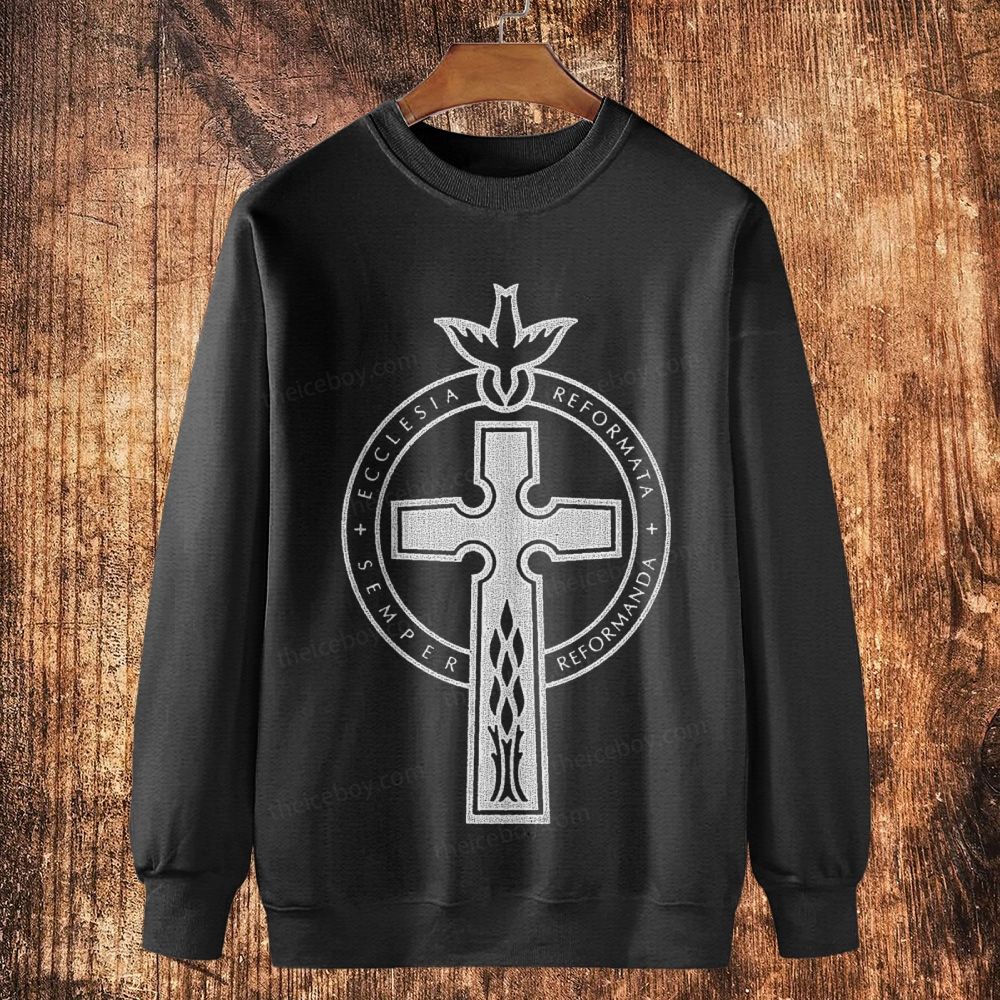 Flame Of Reform Cotton Crewneck Sweatshirt